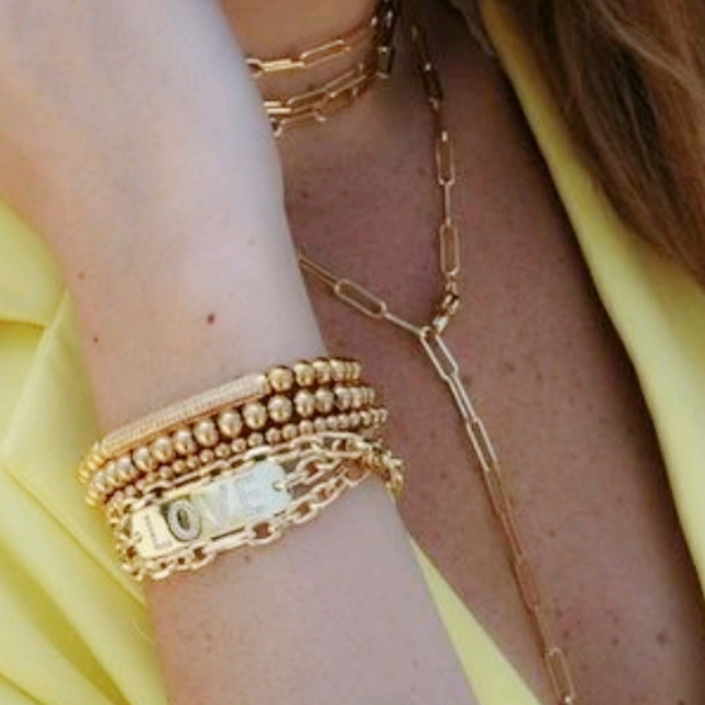 NEW Gold Love Choker Bracelet Necklace - Picture 3 of 11